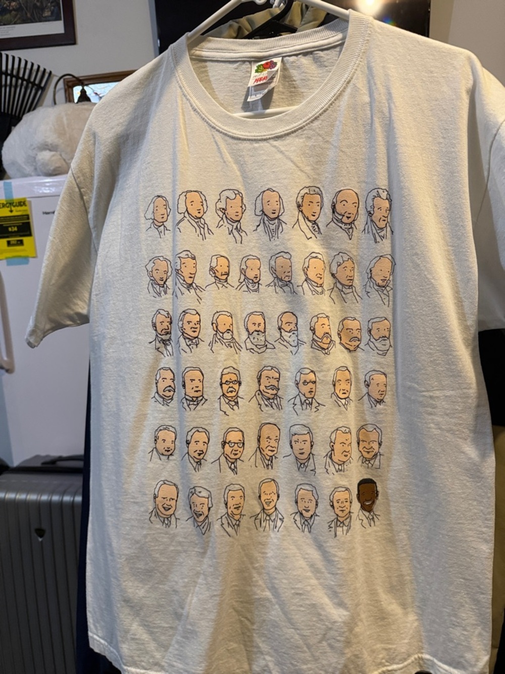 Fruit of the Loom Cream Short Sleeve T-Shirt with Multiface Graphic